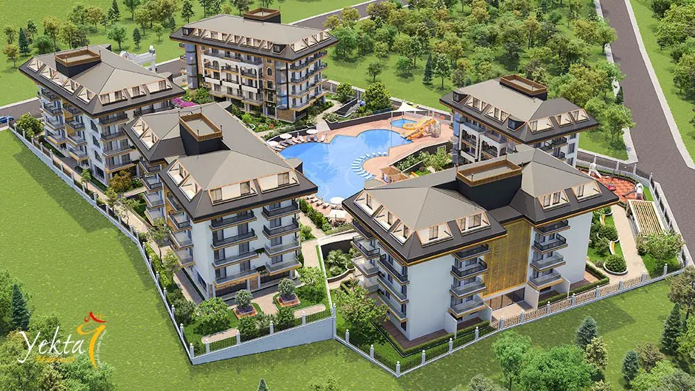 Yekta Golden Valley: Exclusive 1+1 & 2+1 Mountain-View Apartments in Kargıcak, Alanya