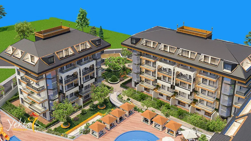 Yekta Golden Valley: Exclusive 1+1 & 2+1 Mountain-View Apartments in Kargıcak, Alanya